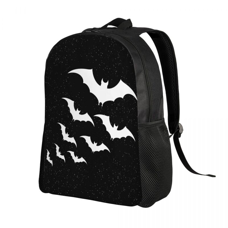 Nietoperze w nocy plecaki dla kobiet mężczyzn wodoodporna szkoła na Halloween okultystyczna torba z nadrukiem czarownic