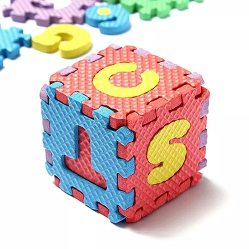 Estera de juguete con alfabeto para niños, esteras de enseñanza de espuma EVA, número novedoso, 36 piezas por juego