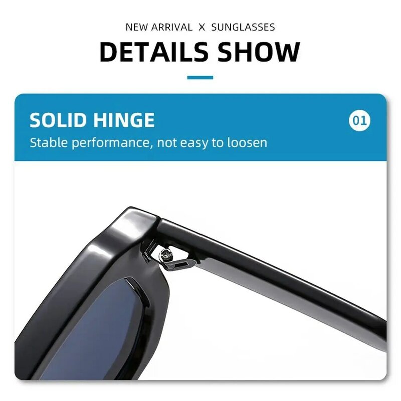 남녀 공용 펑크 스퀘어 프레임 선글라스, 트렌디한 소형 UV400 보호 안경 쉐이드