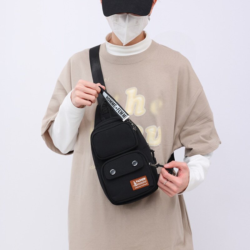Verschleiß feste Brusttasche Mode wasserdichte Composite-Stoff Freizeit tasche multifunktion ale Single Shoulder Bag Unisex