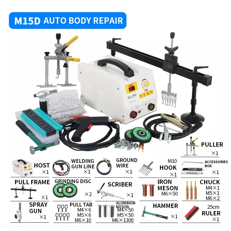 M15D/15D Portable Aluminum Spot Welding Steel Dent Puller Repair Machine Body Repair Shaping machine