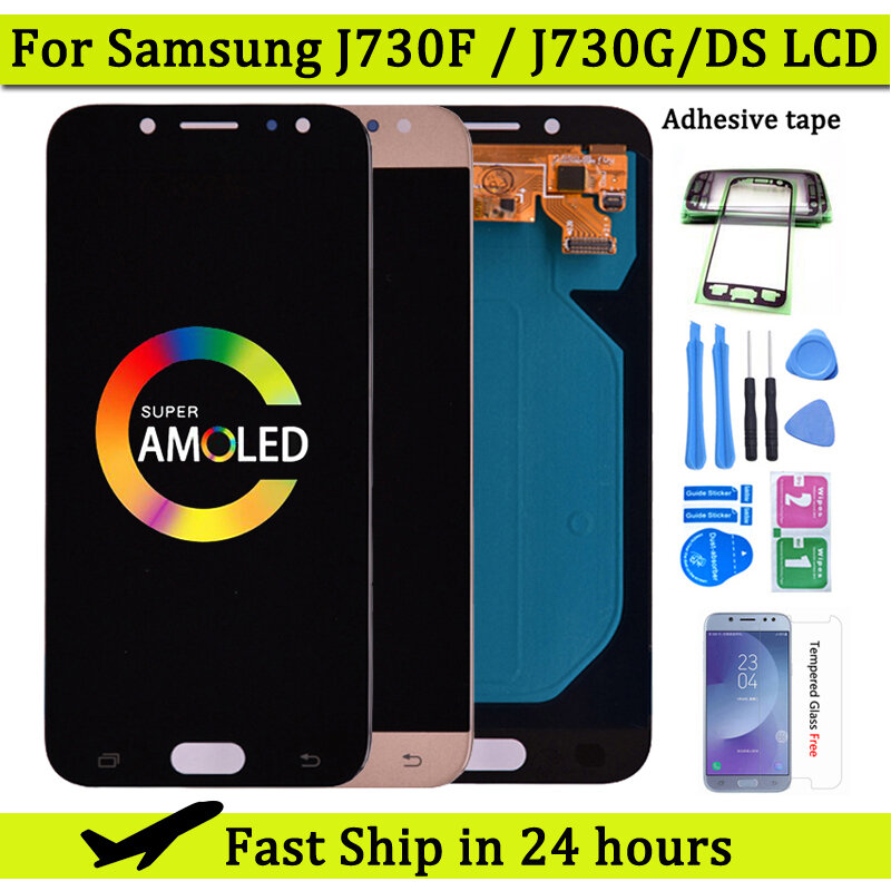 Super Amoled LCD Dành Cho Samsung Galaxy Samsung Galaxy J7 Pro 2017 J730 J730F Màn Hình Hiển Thị LCD Và Bộ Số Hóa Cảm Ứng