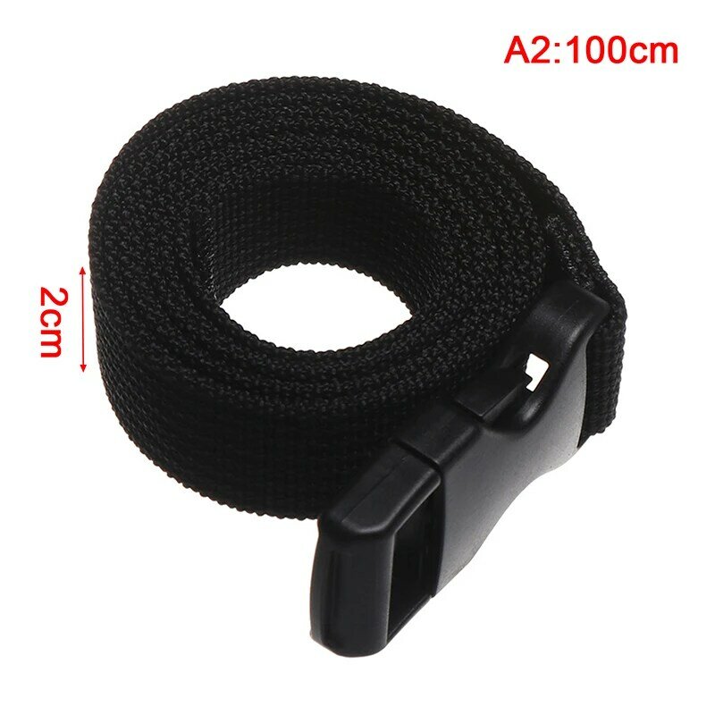 0.5~3M Travel Tied Black Durable Nylon Cargo Tie Down Luggage Lash Belt Strap With Cam Buckle Travel Kits Outdoor Camping Tool