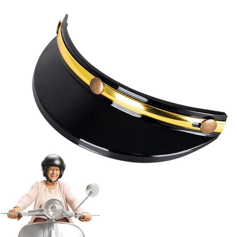 Cappelli moto visiera/scudo protezione UV caschi visiera parasole facile installazione caschi stile Vintage accessori per Motocross Half