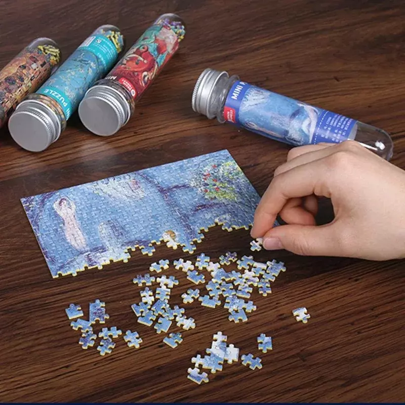 Mini pièces de puzzle de tube à essai pour enfants, micro puzzle, petit puzzle stimulant, jeu créatif, cadeaux, 150 pièces