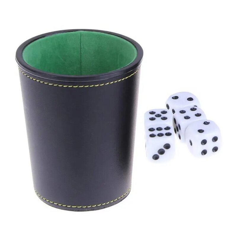 Фланелевый Кубок для игральных костей с 5 кубиками