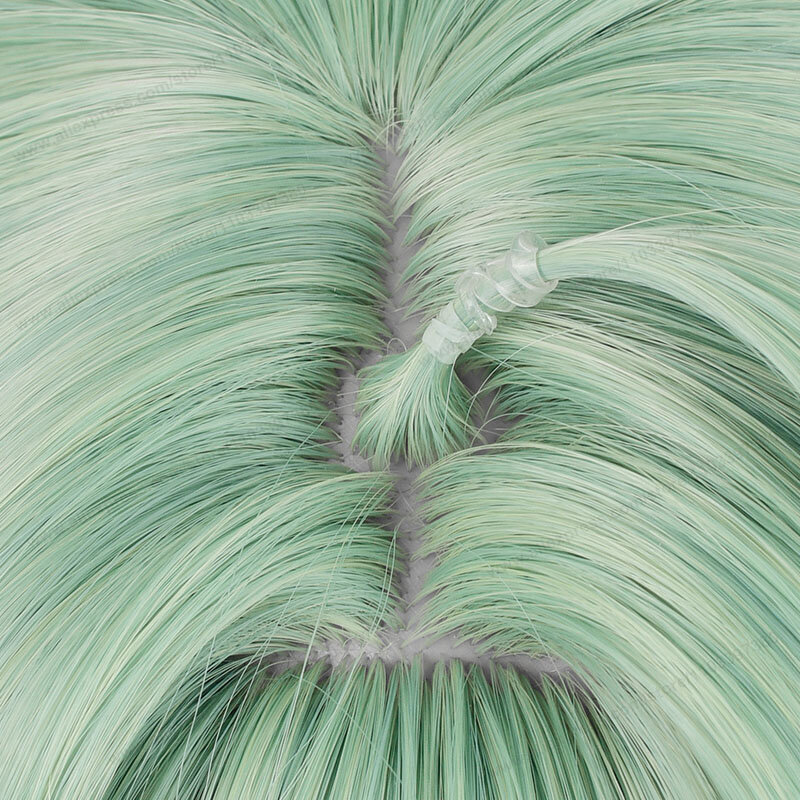 HuoHuo 코스프레 가발, 긴 녹색 그라데이션 헤어, 혼카이: 스타 레일 애니메이션 가발, 내열성 합성 가발, 66cm