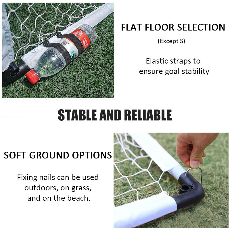 Portable Folding Youth Soccer Goal Installation-free Kid Football Goal Net Outdoors Indoors Sports Football Training Equipment