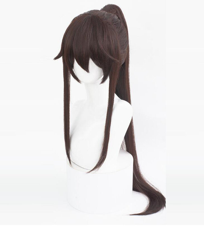 Парик для косплея аниме Yamada Asaemon Sagiri, синтетический, из волокна, с длинными волосами, 80 см, коричневый, черный