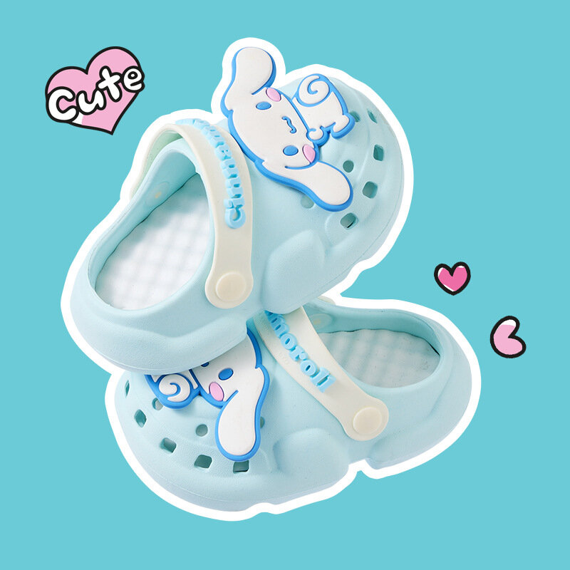 Kawaii Hello Kittys kapcie dziecięce letnie nowe kreskówki Kuromis chłopięce domowe do domu antypoślizgowe buty dziecięce dla dziewczynek