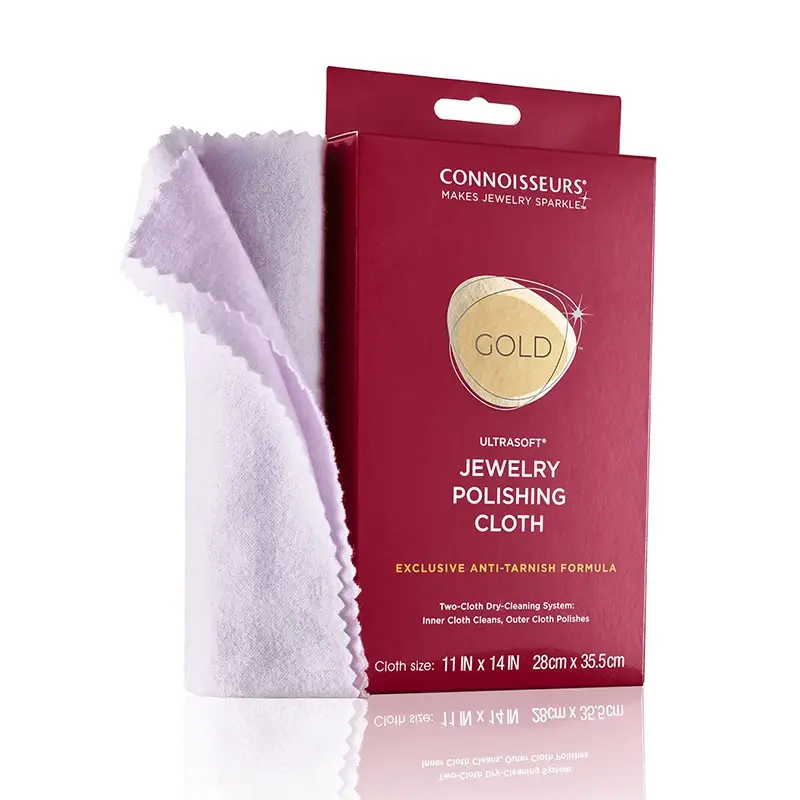 Connoisseurs UltraSoft Gold Polishing Cloth 28x35.5cm 100% Cotton Cleaning Lustering Cloths For Jewelry Watch