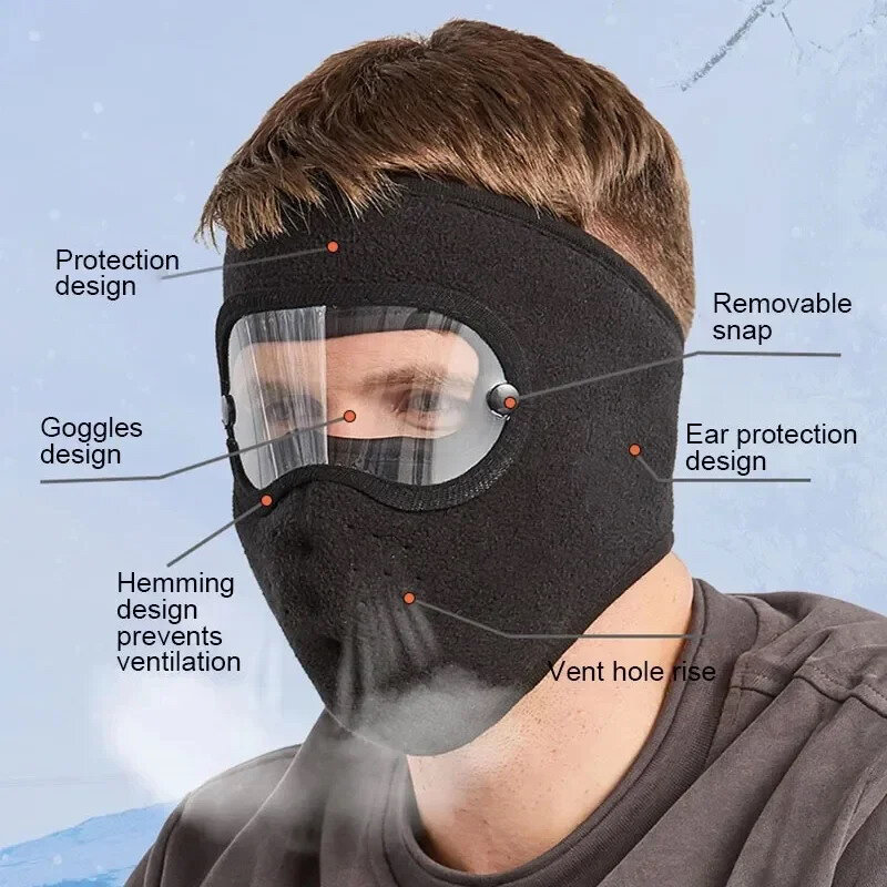 Winter Cycling Face Mask Windproof Men Women For Skiing Snowboarding Motorcycle Outdoor Sports Balaclava Cap Warmer Breathable