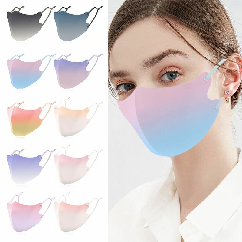 Ice Silk Ultraviolet-proof Face Mask Gradient Color Eye Corner Protection UV-resistant Face Scarf Thin UV Sun Protection