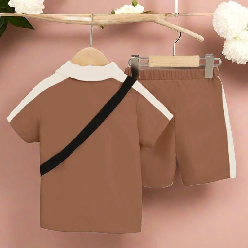 Ragazzi Polo t-shirt set di abbigliamento estate bambini manica corta top + pantaloncini 2 pezzi moda Casual abiti per bambini 2-6 Y