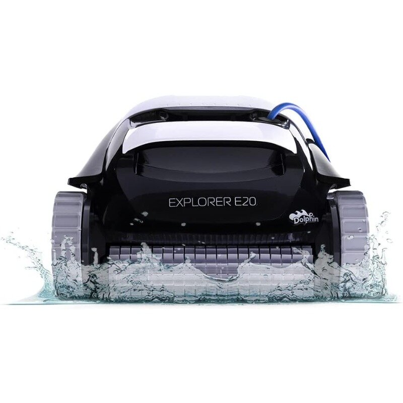 Dolphin (2024 Model) Explorer E20 Robotic Pool Vacuum Cleaner Pools up to 33 FT - Wall Climbing Scrubber Brush