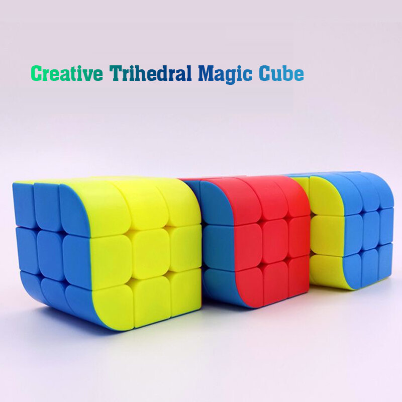Cubo mágico triedro de 3x3x3, rompecabezas de velocidad profesional, superficie de cámara, cerebro retorcido, juguetes educativos antiestrés, regalos para niños