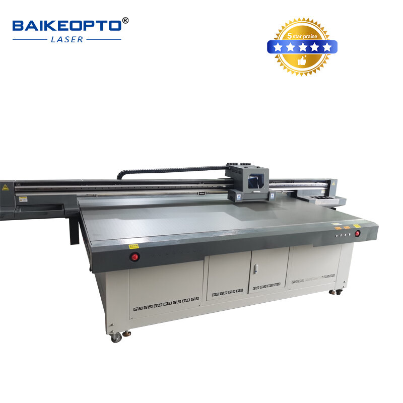 Impressora plana industrial, tinta UV, aplicar a diferentes materiais, novo modelo, 2500mm * 1300mm área de impressão, BK-2513
