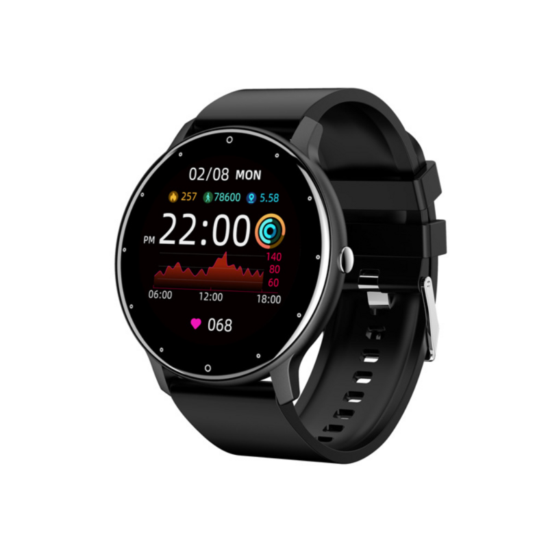 ZL02d Tuya ساعة ذكية شاشة مستديرة تعمل باللمس مقاوم للماء قياس معدل ضربات القلب اللياقة البدنية تعقب معصمه مع ضغط الدم Smartwatch