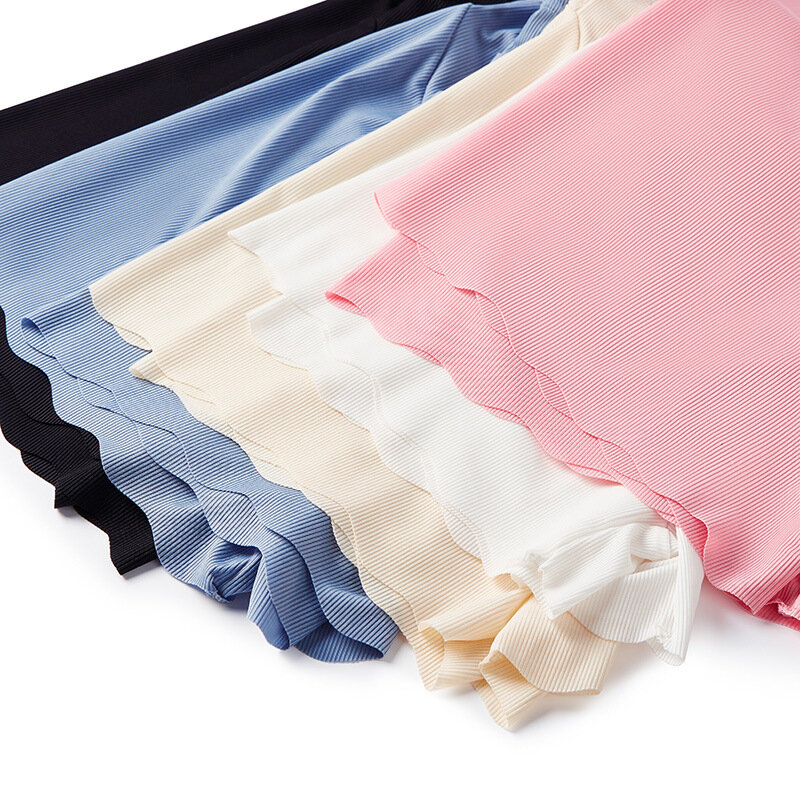 Pantalones de seguridad de maternidad de seda de hielo fina de verano, versátiles y antiligeros durante el embarazo, tres puntos de fondo Suelto