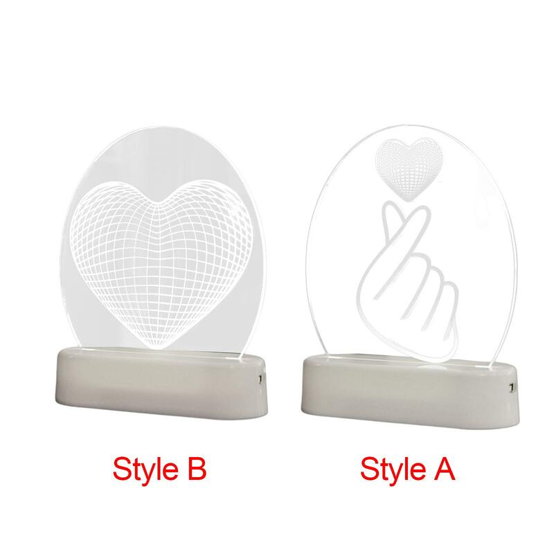 Veilleuse LED en Forme de Cœur Romantique, Luminaire Décoratif d'Nik, Idéal pour une Chambre à Coucher, un Mariage ou une ix