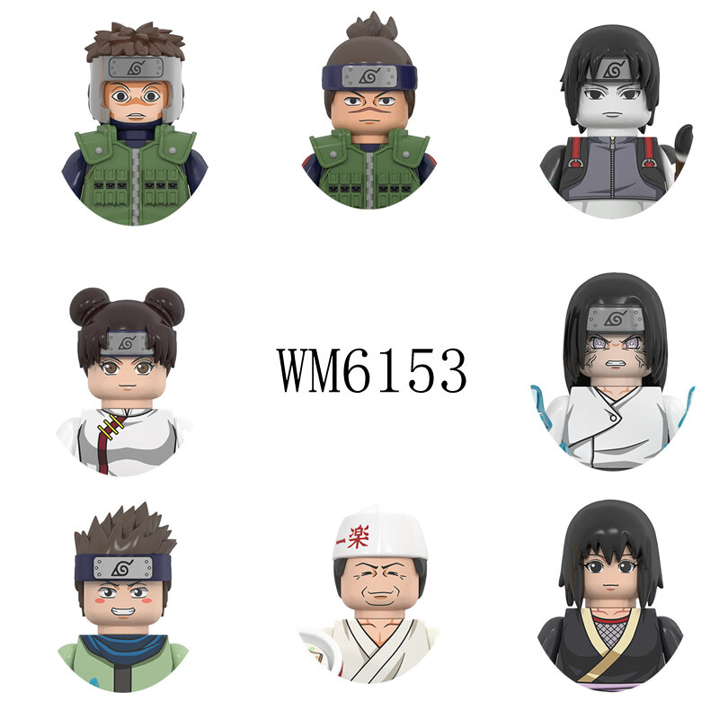 WM6153 Naruto, Yamato, Neji, bloques de construcción, muñecas, Mini figuras de acción, bloques de montaje, regalo para niños
