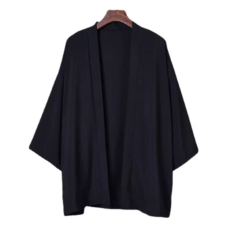 Kimono japonés suelto para hombres y mujeres, ropa de calle Harajuku, Kimono de playa, abrigo Delgado informal, Tops de protección solar