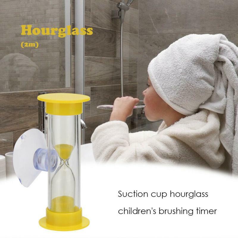 2/3นาทีพลาสติก Hourglasses จับเวลาดูดถ้วยฝักบัวอาบน้ำแปรงฟันนาฬิกาทรายจับเวลาเด็ก Time ของเล่นตกแต่ง