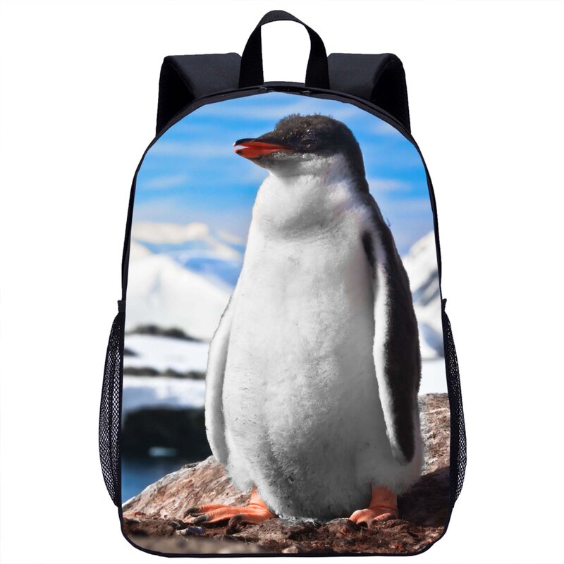 Penguin Pattern Backpack Girls Boys School Bags Fashion Cute Animal Print Teenager Travel Bag Large Capacity Kids School Bags