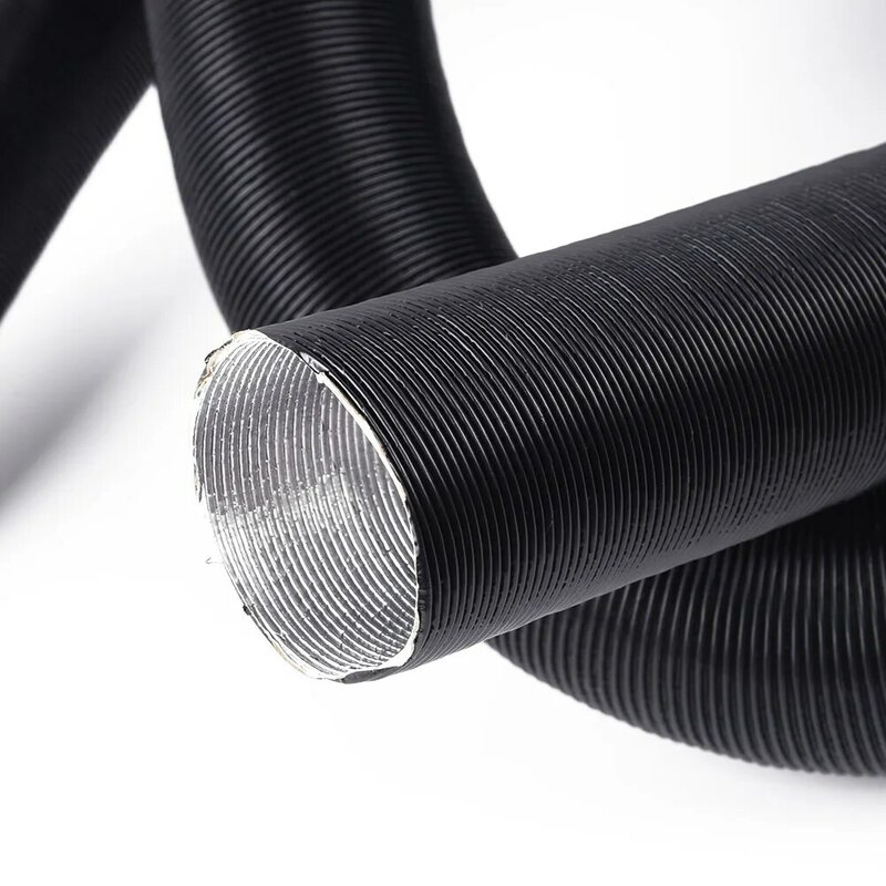 42mm Heater Duct Aluminum foil Auto Black Car Conditioner Conditioning Diesel Ducting Hot Replacement Air Useful