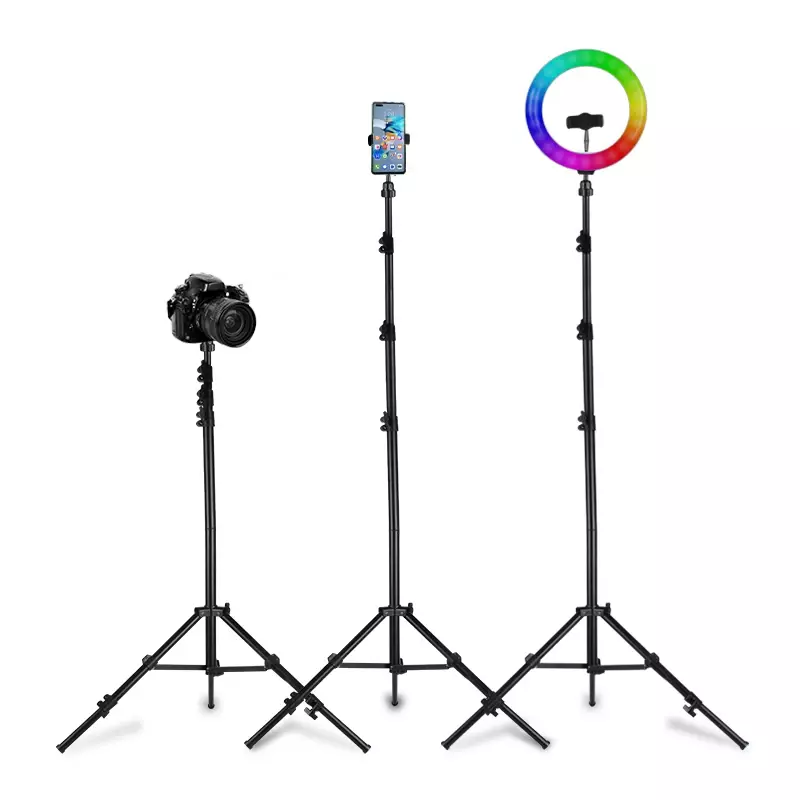 NB809 LED Ring Fill Light Portable All-in-One Package with Tripod Retractable Stand Photography Lighting 10 Inch Selfie