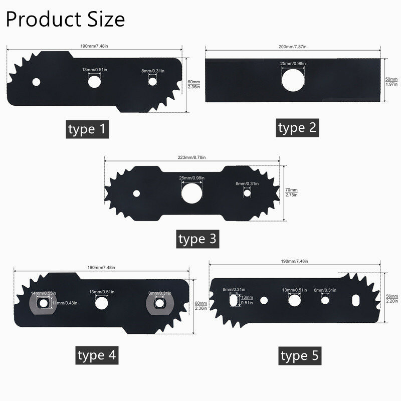 Edger-黒い光沢のあるエッジの交換用ブレード,電動研削盤ブレード,頑丈,2個