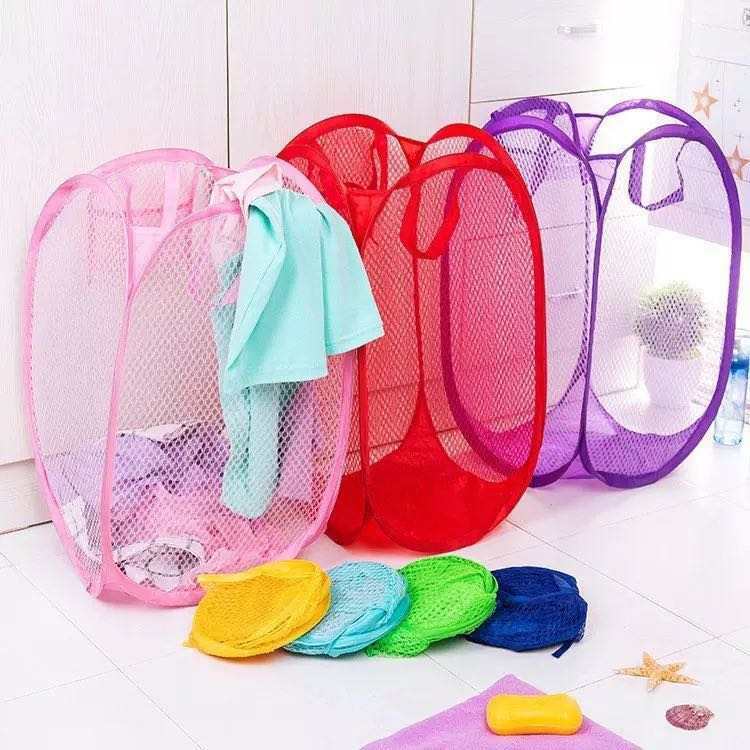 Wholesale Foldable Clothes Bag Toy Storage Baskets Folding Washing Bin Home Storage & Organization Collapsible Laundry Basket