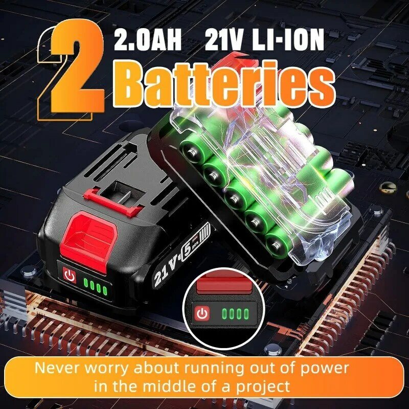 W 2 baterai, Caulking Gun listrik dioperasikan dengan 4 kecepatan dapat disesuaikan, lampu LED, alat Caulking 3 in 1 untuk mengisi