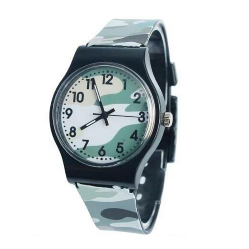 Casual Children Kids Round Dial Plastic Strap Analog Quartz Wrist Watch Easy To Read Comfortable And Durable To Wear Gift