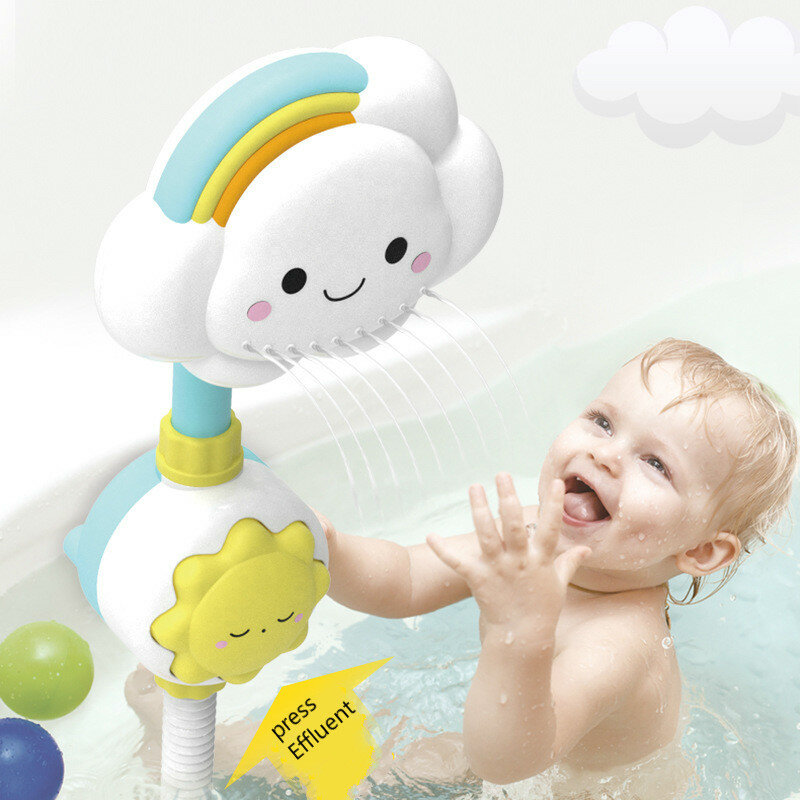 Funny Kids Clouds Model Bath Toys Baby Water Game Squirting Sprinkler Bathroom Toys Water Spray Toys Birthday Gift For Children