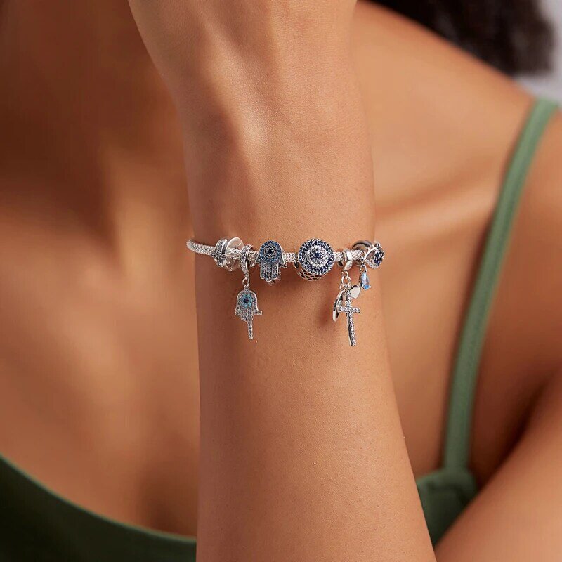 WOSTU 925 srebro nieskończoność Symbol koraliki wieczna miłość wisiorek DIY Charms Fit oryginalna bransoletka biżuteria dla kobiet prezenty