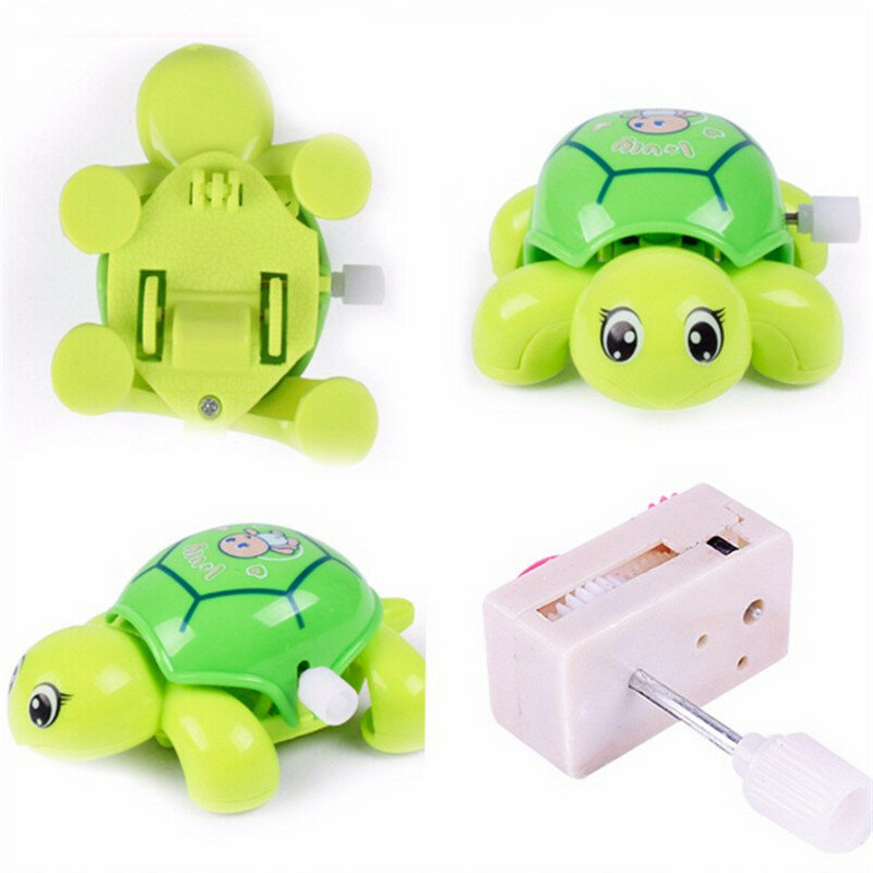 Classic Cute Cartoon Turtles Toys Wind Up Clockwork Random Color Animal Tortoise Baby Infant Crawling Educational Kids Toy