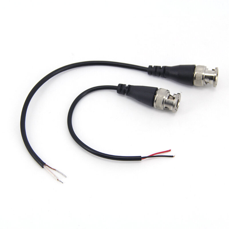 Conector macho BNC Q9, Cable de alimentación Pigtail, 2 tipos, Cable coaxial, señal de vídeo