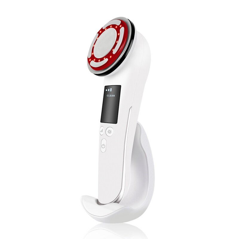 Portable  Handheld Electric Hot and cold pulse beauty instrument LED skin firming device facial