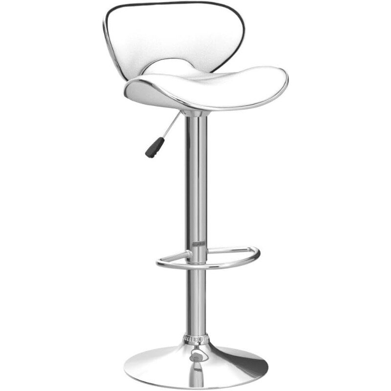 Из искусственной кожи регулируемый барный стул современные шарнирные воздушные подъемники, барные стулья с спинкой, высокие стулья для кухни, столовой, паба