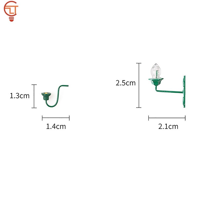 Skala klasyczne lampy ścienne do montażu na gęsiej szyi/Model lampa uliczna do produkcji Lamp do parku kolejowego/układu pociągu/kolei