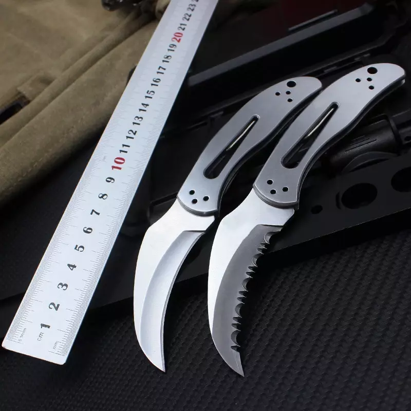 Cuchillo plegable táctico multifuncional para exteriores, herramienta EDC portátil para acampar, supervivencia en la naturaleza, cuchillos de bolsillo de seguridad