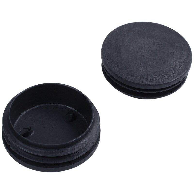Blanking End Round Tube Inserts Cap Cover 50Mm Dia Black 24 Pcs