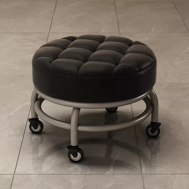 Salon Furniture Game Pulley Round Stool Pedicure Chair Low Stools Floor Nail Changing Shoes Sofa Stool Office Footstool