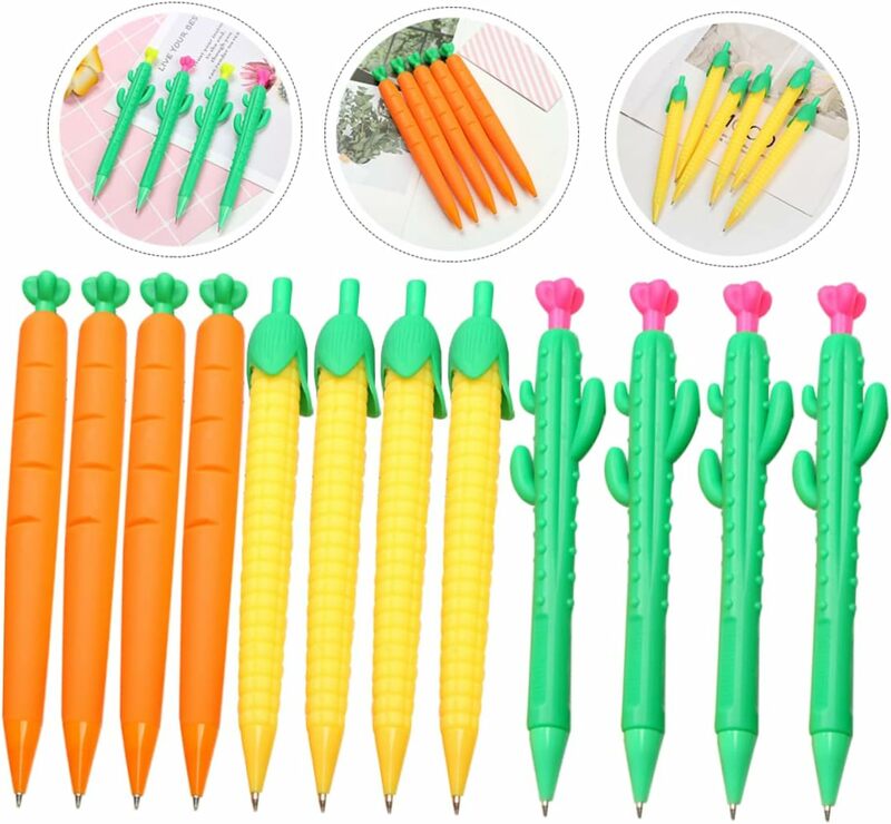 60 szt. Marchewki ołówki mechaniczne fantazyjne automatyczne zaopatrzenie w marchewki plastikowe wielofunkcyjne domowe śmieszne materiały malarskie