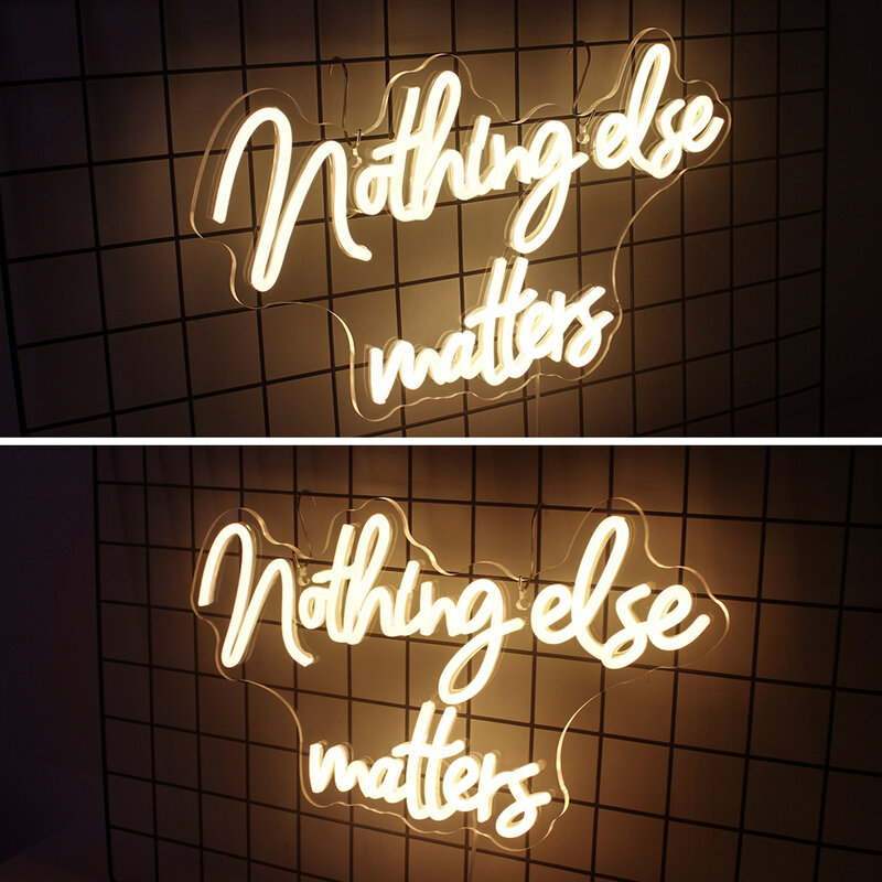 Nothing Else Matters Neon Sign for Room Decor, Led Sign, USB 62, Switch for Bedroom Decor, Bar, Home Party, Office Store