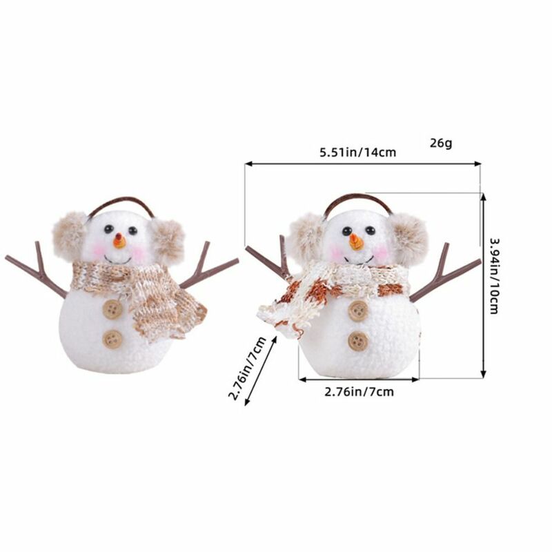 Geruite Streep Sjaal Sneeuwpop Elanden Gloeiend Speelgoed Gloeiende Kerstman Verlichte Sneeuwpop Lamp Verlicht Met Verlichting