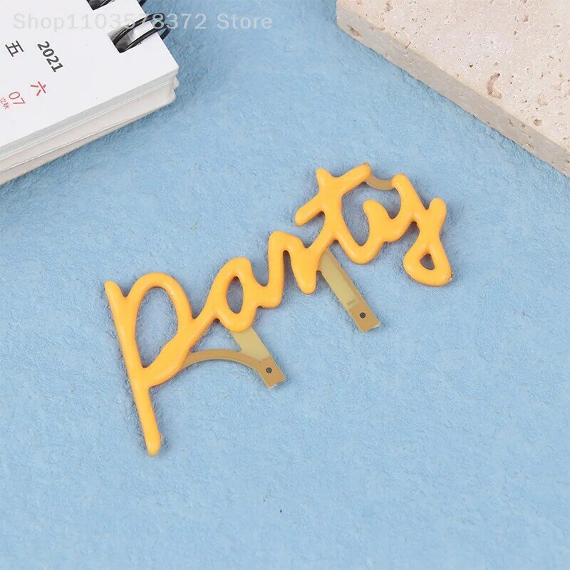 1pc 3V LED COB PARTY Letters Shape Flexible Filament Candle Diode Light Holiday Party Decoration Light DIY Bulb Accessories