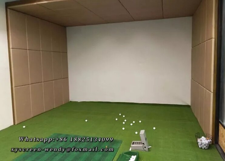 Baru XYScreen 3D Golf latihan Net Indoor Simulator dampak proyektor layar Golf memukul