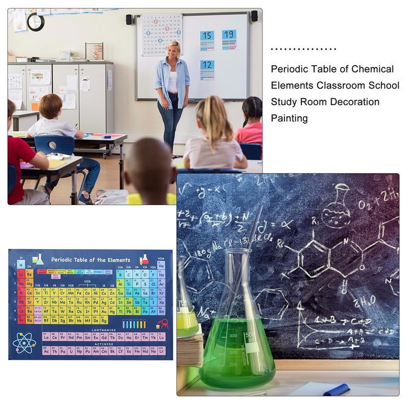 Poster sekolah meja periodik kimia elemen grafik pengajaran siswa kimia kelas